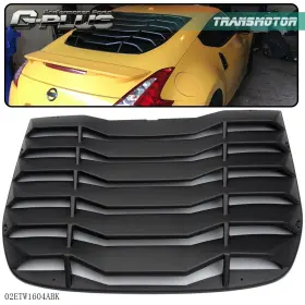 Vent1604abk Transmotor2013 Fit For 09-20 Nissan 370z Coupe Black Rear Window Louvers Sun Shade Cover