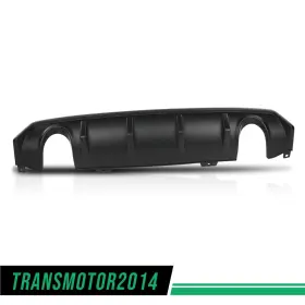 Tra251335 Transmotor2014 Rear Bumper Diffuser Fit For 2016-2021 Honda Civic 4dr Sedan Black Dual Exhaust