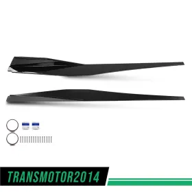 Tra300370 Transmotor2014 Fit For 2020-2023 Corvette C8 5vm Gloss Black Side Skirts Extension Panel Lip
