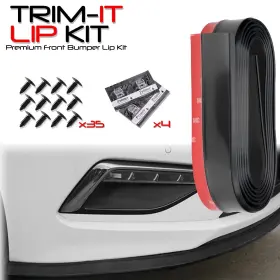 Sw-tilp-bk-toyota-s2 Trim-it Lip Kit Universal Fit Bumper Spoiler Body Wing Black Toyota