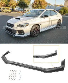T-flip-179-abs Tune4race Cs Style Front Bumper Lip Splitter For 18-21 Subaru Wrx Sti Jdm Primer Black