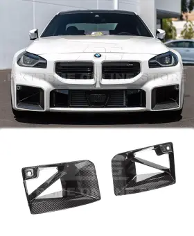 T-grill-898-bkcf Tune4race Pair Carbon Fiber Front Side Duct Vents For 23-up Bmw G87 M2 M Performance Style