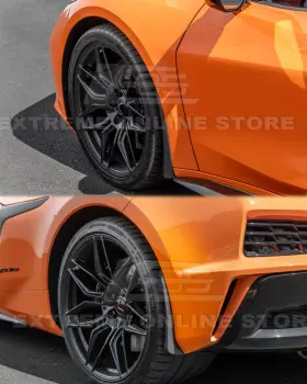 T-mf-677-bkcf Tune4race Mf-678-bkcf Carbon Fiber Front And Rear Splash Mud Flaps For 22-up Corvette C8 Extended Style