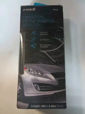 Ac56222 Type S Front Bumper Spoiler Universal Body Kit Touring Items 98 Inch Black