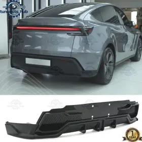 25my-rl3-gb Ultratuning For 2025 Tesla Model Y Long Pro Rear Diffuser Bumper Lip Spoiler Kit-glossblack