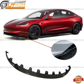 Ultratuning 635407787591 For 2024 Tesla Model 3 Highland Real Carbon Fiber Front Lip Oe Style