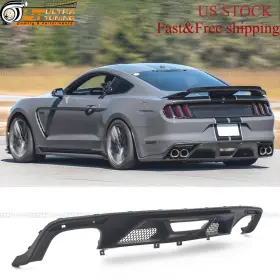 St-15mustang-rl2-mb Ultratuning For 2015-2017 Ford Mustang Gt500 Style Rear Bumper Lip Quad/dual Diffuser Cover