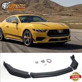Ut-24mustang-fl2-gb Ultratuning For 2024-2025 Ford Mustang Gloss Black Pp Front Bumper Lip Splitter