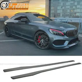 Ut-w205-sk1-gb Ultratuning For 2015-21 Mercedes Benz W205 C300 C43 Amg Cmt Gloss Black Side Skirt Extension