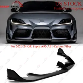 Ultratuning V2 4pc For 2020-24 Gr Supra A90 A91 Carbon Fiber Front Bumper Lip Splitter