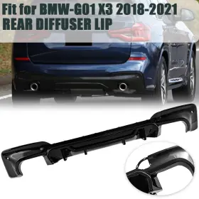 At19034301 Universalautoparts168 Gloss Black Fits 2018 2019-2021 Bmw G01 X3 M40i M Sport Rear Diffuser Bumper Lip