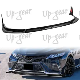 2-pu-212-pbk Up Gear Performance For 2021-24 Toyota Camry Se Xse Painted Black Front Bumper Lip Spoiler Splitter