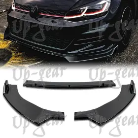 2-pu-519-pbk Up Gear Performance For 2014-2020 Volkswagen Golf Gti R-line Mk7 Painted Black Front Bumper Body Lip