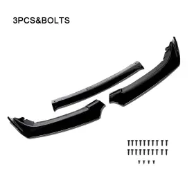 Usd161094pt Usdiyparts Front Bumper Lip For 2016-2020 Honda Civic Hatchback 3pcs Spoiler Splitter