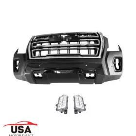 Lsot002009a Usmotor B C D Complete Front Bumper Kit Plastic For 2021-2024 Gmc Yukon At4 Model Only