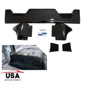 Ot00814a Usmotor New Gloss Black Truck Cab Wing Spoiler Compatible With 2007-2013 Toyota Tundra