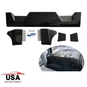 Ot00814c Usmotor Black Truck Cab Wing Spoiler Carbon Fibre Compatible With 2007-13 Toyota Tundra