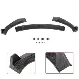 Va161375p02r Vap-autoparts 3x Front Bumper Lip Black Carbon Look Pp Material New With Mounting Screw