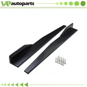 Vap16646200us Vap-autoparts 31 Inch X 4 2pcs Universal Black Side Skirt Rocker Splitters Winglet Canard Diffuser