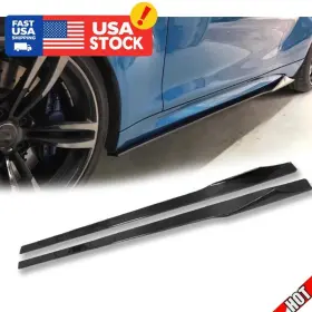 Veloxprime 883235386718 Real Carbon Fiber Mtc Side Skirt Extension Splitter For 2016-2021 Bmw F87 M2 M2c