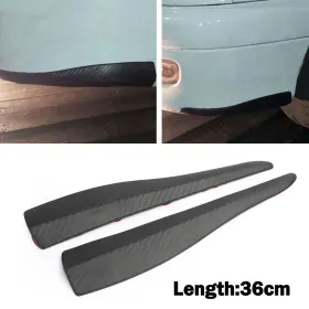 C207-a014-carbon Vipjq 2pcs 36cm Rubber Car Front Rear Bumper Lip Anti-collision Strip Carbon Fiber