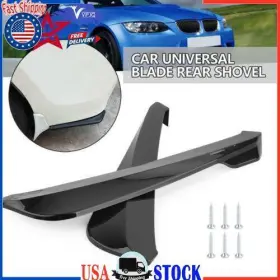 C207-a019-gblk Vipjq 19 Inch Gloss Black Car Rear Bumper Fin Canard Splitter Diffuser Valence Spoiler Yu