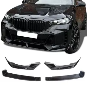 Zs245 Vks Front Lip For 2024 Bmw X5 G05 Facelift M-sport Model M60i Abs Gloss Black