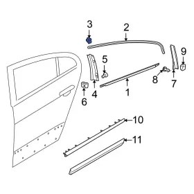 3c0837975 Volkswagen Oe For Passat 2006-2022 Door Reveal Molding Clip