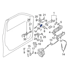 5gm837879agru Volkswagen Oe For Passat 20-22 Front Left Door Lock Rod Cover