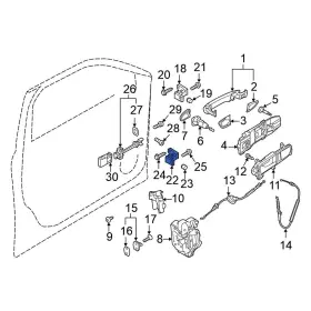 7n0831401d Volkswagen Oe For Passat 2012-2022 Front Left Door Hinge