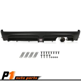Zp-02bum1348zbk Vr Auto Parts Rear Bumper Spoiler With 3rd Brake Light And Muffler Tip Fit For Civic Sedan 2006-11