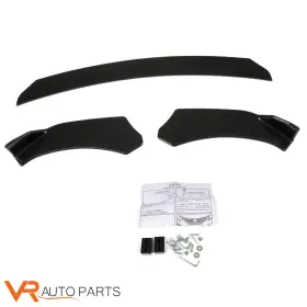 Zp-02esw0008abk Vr Auto Parts Universal Flat Front Lip Chin Bumper Kits Fit For Bmw Audi Benz Mazda -black