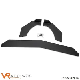 Zp-02esw0009bbk Vr Auto Parts Universal Front Bumper Lip Chin Spoiler Splitter Fit For Gmc Honda Civic Bmw
