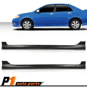 Zp-02rpa2089abk Vr Auto Parts Add-on Abs Side Skirts Body Kit Fit For Toyota Corolla 2003 04 05 06 07 08 Black