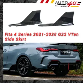 Wb11-sbk-vten Vten Side Skirt Extensions Body Kit For 2021-2025 Bmw 4 Series 430i /xdrive G22 G23