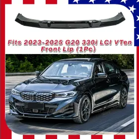 Wb30-lip-vten Vten Front Splitter Lip Spoiler Lower Bumper 1 Pc For Bmw G20 3 Series 330i 23-25