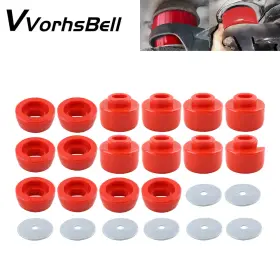Bus013-rd-3d Vvorhsbell Body Mount Bushing Cab Kit Red For 99-14 Chevy Sierra Gmc 1500 2500 2/4wd 7-141
