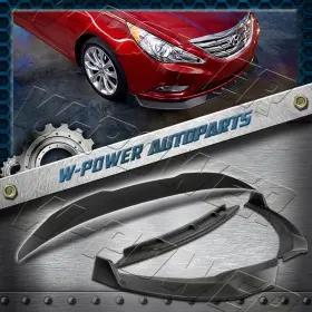 2-pu-581 W-power Matt Black For 2011-2014 Hyundai Sonata Front Bumper Lip Rear Trunk Wing
