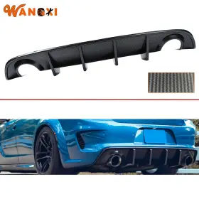 Redy-qat-bdrdd001h-wx Wangxi Fits 2015-2023 Dodge Charger Srt Oe Style Carbon Fibre Rear Bumper Lip Diffuser