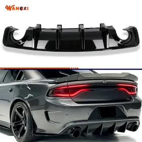 Repir-qat-bdrdd001gb-xw-1 Wangxi Fits 2015-2024 Dodge Charger Srt Oe Style Glossy Black Rear Bumper Lip Diffuser