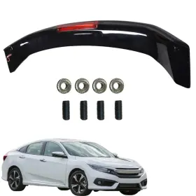 Wflnhb 903036957895 Glossy Black Trunk Spoiler Wing With Brake Light Lamp Replacement
