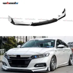 Wheelx 10th 18-2020 For Honda Accord 2018-2020 Acr Black And Pearl White Front Bumper Lip Splitter Set