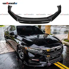 Wheelx 10th 2018-2020 Gloss Black Front Bumper Lip Splitter Spoiler For Honda Accord Sport