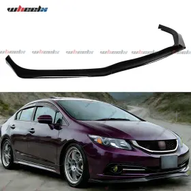 Wheelx 13-15 4dr For Honda Civic 4 Door Sedan Gt Style Front Bumper Spoiler Lip Gloss Black