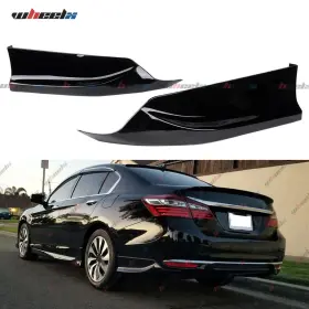 Wheelx 2016-2017 4 Rear Bumper Lip Splitter Apron Spoiler Abs Fits 16-17 Honda Accord 4dr Hfp Style