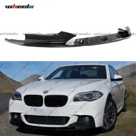 Wheelx 5 F10 F11 2010-2016 For 11-16 Bmw Series M Sport Front Bumper Lip Splitter Carbon Fiber Style