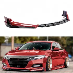 Kye224-02 Wheelx Front Bumper Lip 2018-2020 Honda Accord Red Flush Air Dam Spoiler Splitter