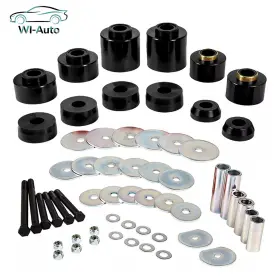 Wi-auto Wiqp0772 Black 4.4123r Body Mount Bushing Set Kit For Ford F-150 F-250 F-350 1980-1998 2wd 4wd