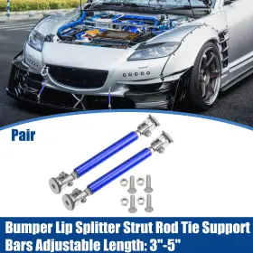X Autohaux 766549349719 1 Pair Aluminum Alloy 3 Inch -5 75mm Car Front Bumper Lip Splitter Strut Rod Blue