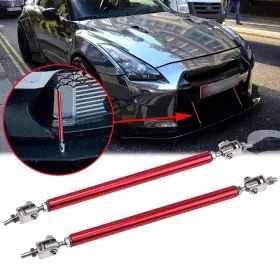 Th99r X Xotic Tech #th99r 2pc Adjustable 8 Inch -11 Front Bumper Lip Splitter Diffuser Strut Rod